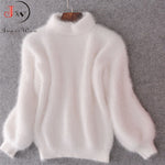 Thick Mohair Turtleneck Sweater