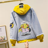 Cute Pikachu Sweatshirt Hoodie Denim Jacket