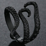 Punk Smooth Men's Black Snake Cobra Ring Europe Style Heart Vintage Mamba Jewelry Rings For Girls Women High Quality