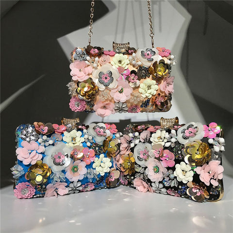 Floral Encrusted Bags