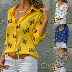 Fashion Women's Butterfly Print Blouse