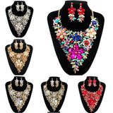 Chunky Bling Floral Necklace Set