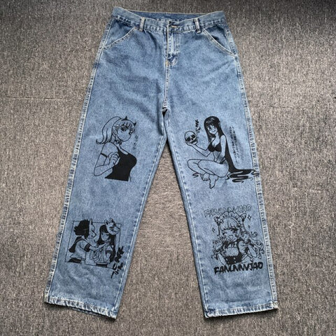 Cartoon Graphic Jeans